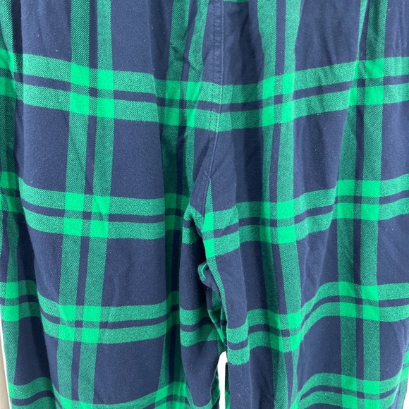 Eddie Bauer green blue plaid L pajama lounge pants cotton fall winter sleep - Picture 2 of 8
